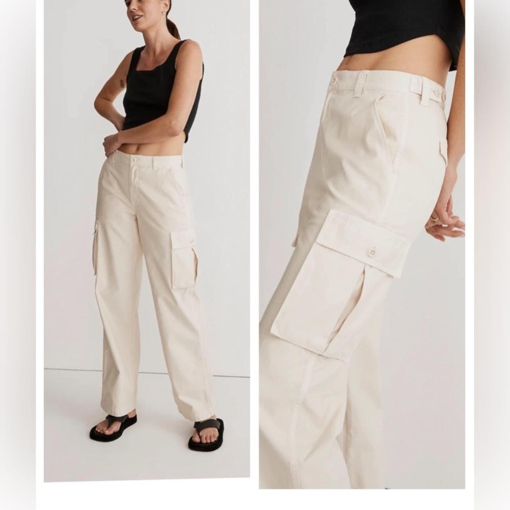Madewell Cargo/Utility Pants in Cream/Ecru/Lt Tan Sz 32 in Perfect Condition NWT